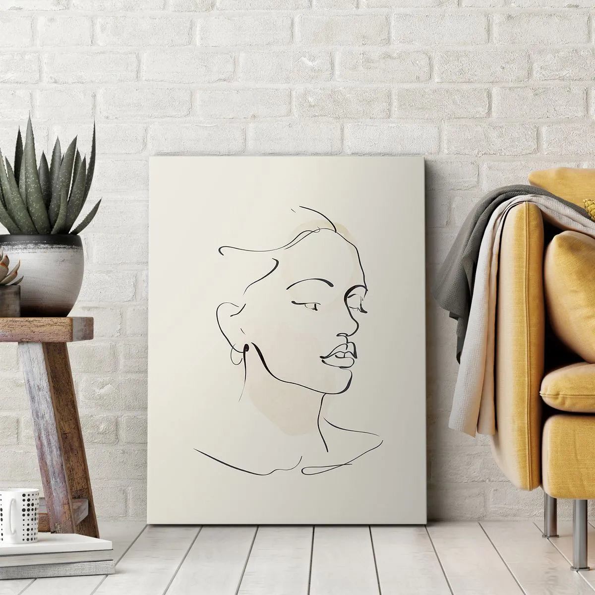 Schilderen op canvas - Een bepaalde lijn - 80x120 cm