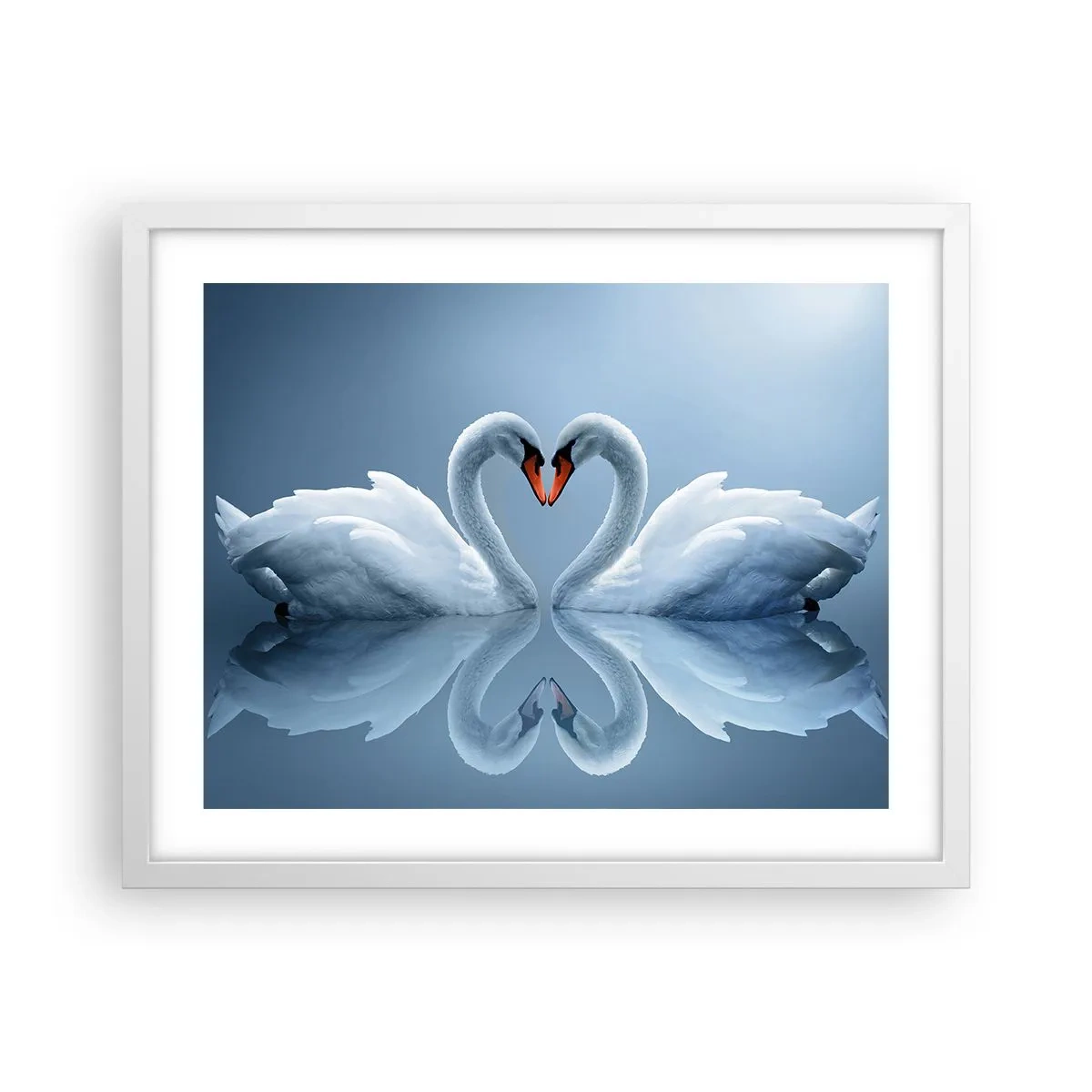 Poster in een witte lijst - Tijd voor liefde - 50x40 cm