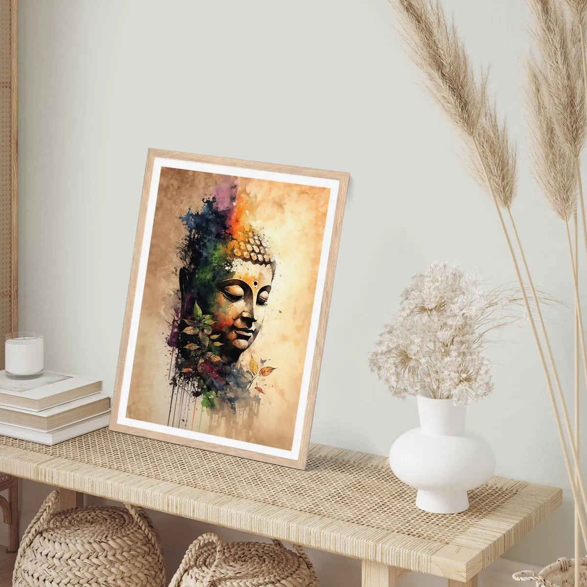 Een poster in een licht eiken lijst - Namasté! - 30x40 cm