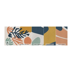 Fotobehang Monster Premium Canvas - Koraalzeeën - Boho, Minimalistisch, Blad - 100x30 cm