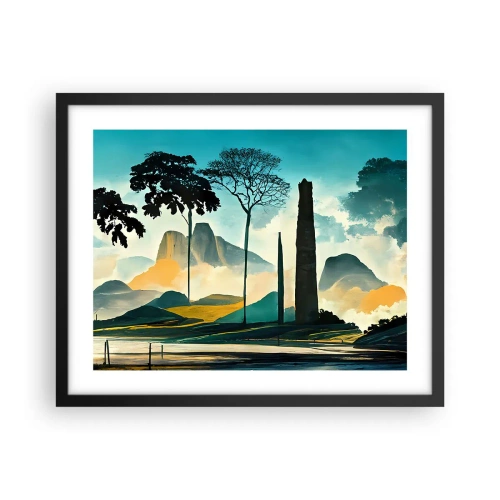 Poster in een zwarte lijst - Nog hoger en hoger - 50x40 cm