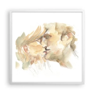 Poster in een witte lijst - De helft gevonden? - 60x60 cm