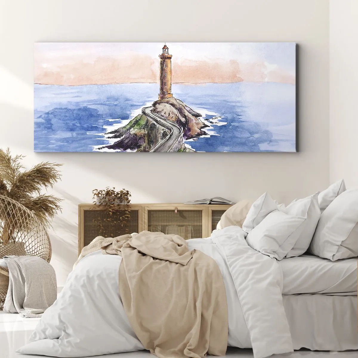 Schilderen op canvas - Kijkend naar de zee - 160x50 cm