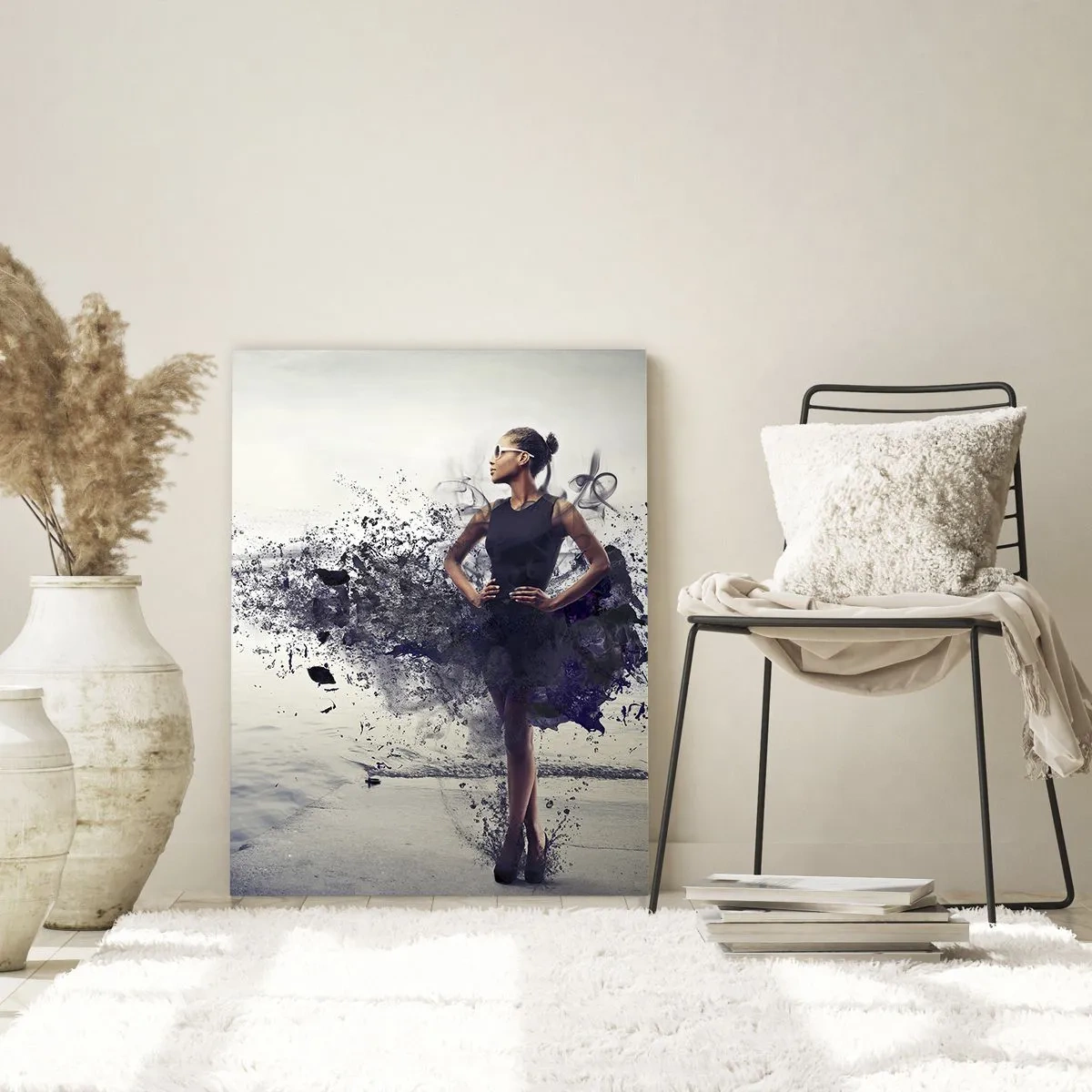 Schilderen op glas - Afrikaanse Venus - 50x70 cm