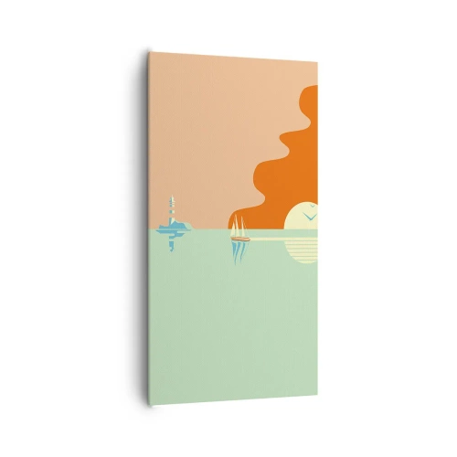 Schilderen op canvas - Het perfecte zeelandschap - 65x120 cm