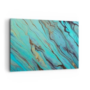 Schilderen op canvas - Turquoise vloed - 120x80 cm