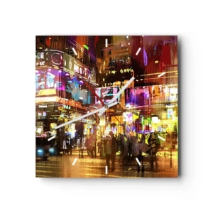 Wandklok - Klok - In een zee van licht - 30x30 cm