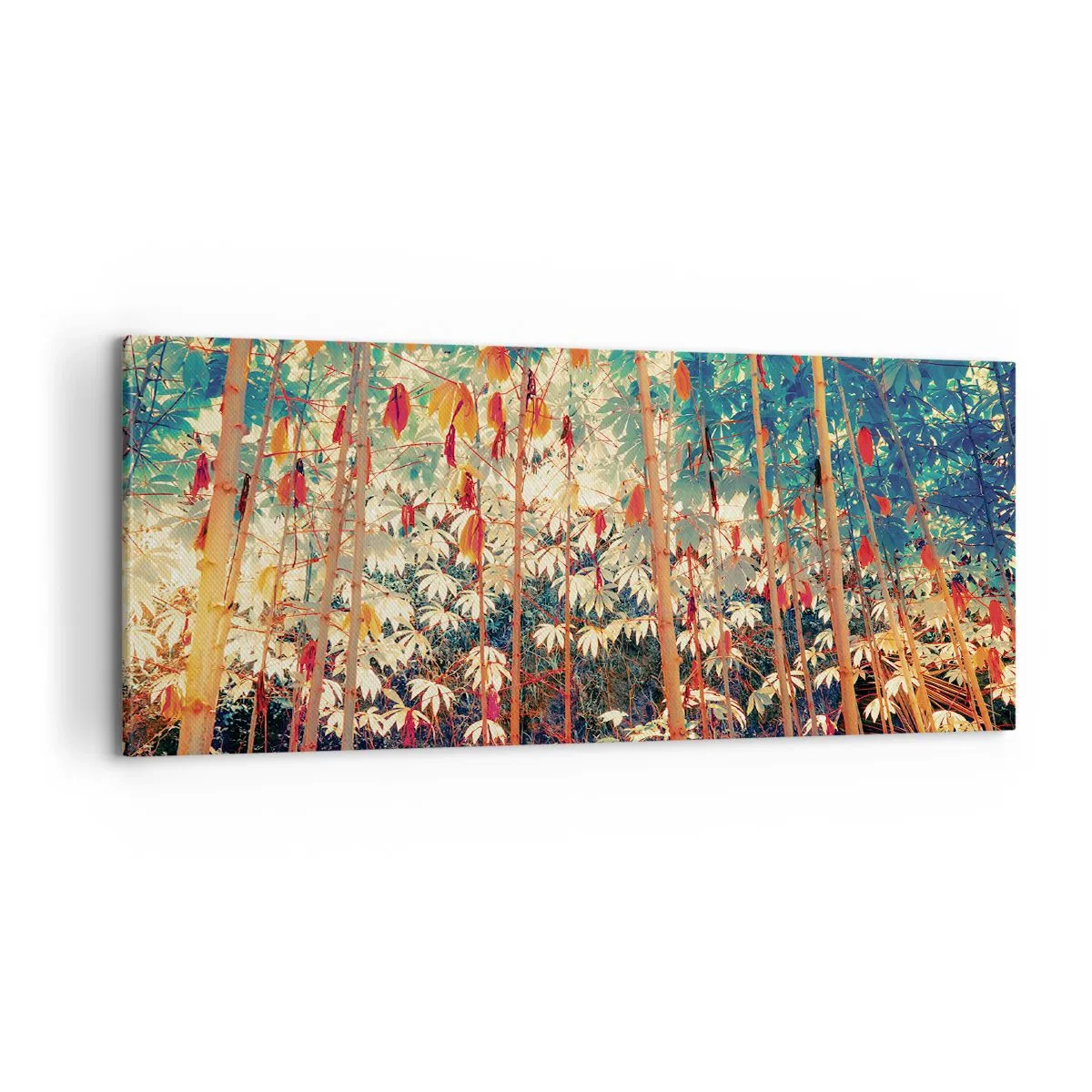 Schilderen op canvas - Het geheime leven van de bladeren - 100x40 cm