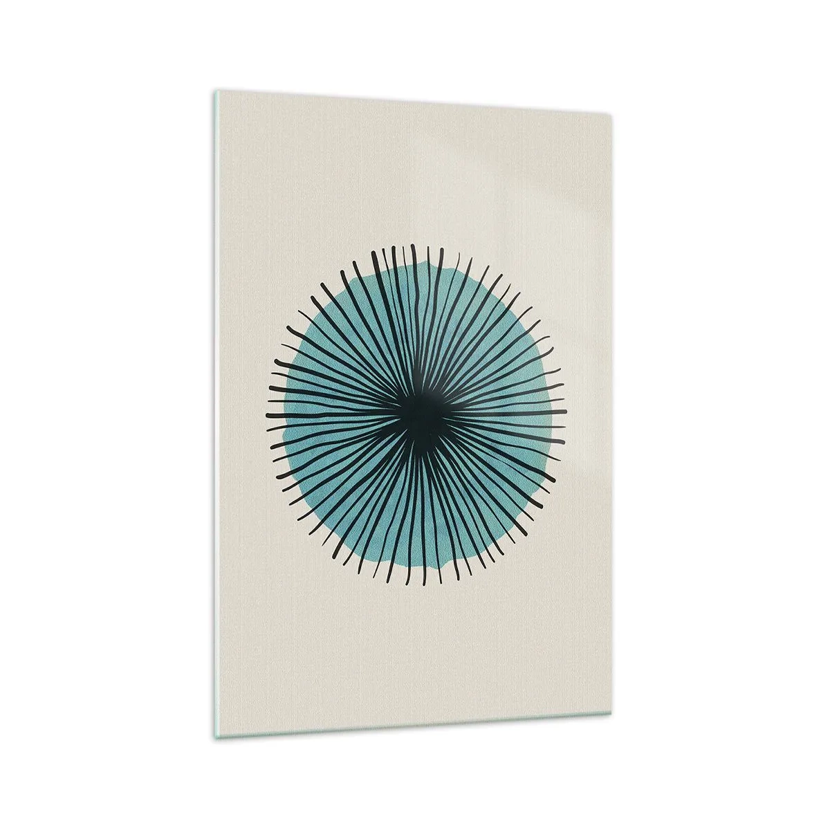 Schilderen op glas - Stralend in het blauw - 70x100 cm