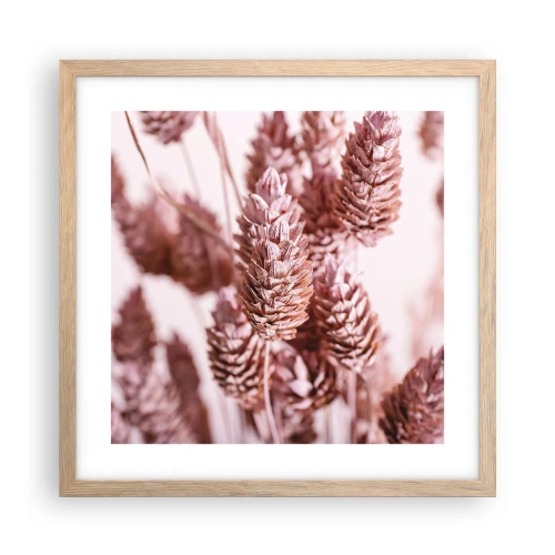 Een poster in een licht eiken lijst - Schijnbaar onopvallend - 40x40 cm