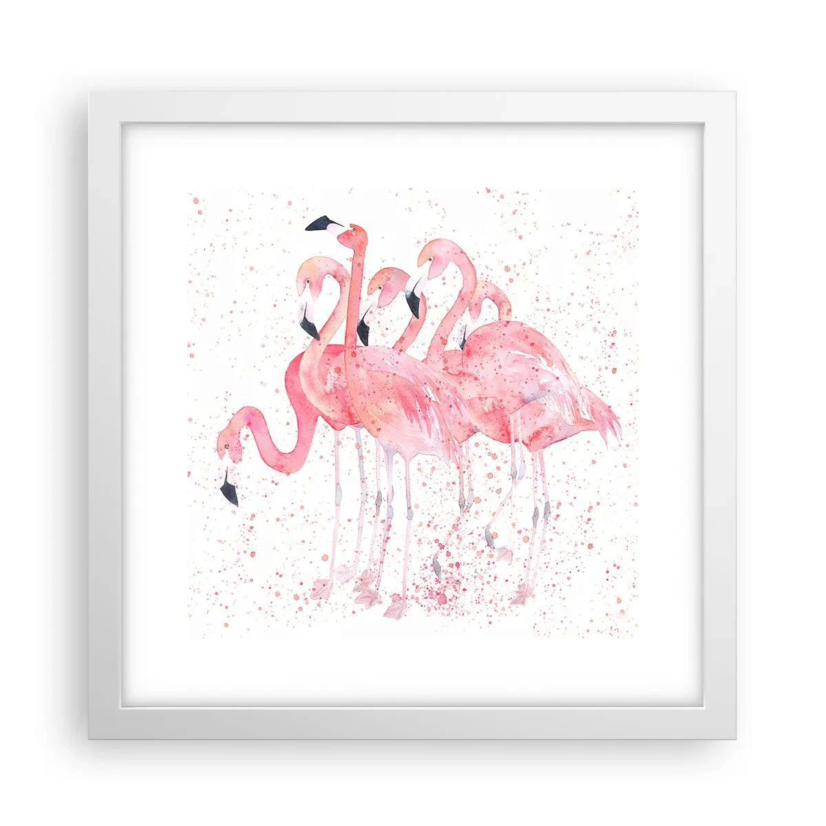Poster in een witte lijst - Roze ensemble - 30x30 cm