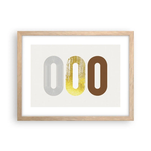 Een poster in een licht eiken lijst - Oooo! - 40x30 cm
