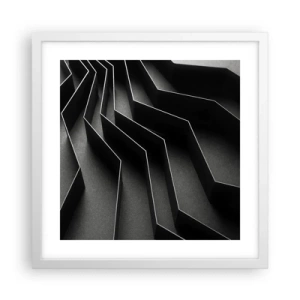 Poster in een witte lijst - Ruimtelijke orde - 40x40 cm