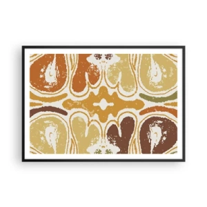 Poster in een zwarte lijst - Sentimentele abstractie - 100x70 cm
