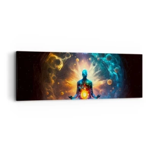 Schilderen op canvas - Kosmische vrede - 90x30 cm