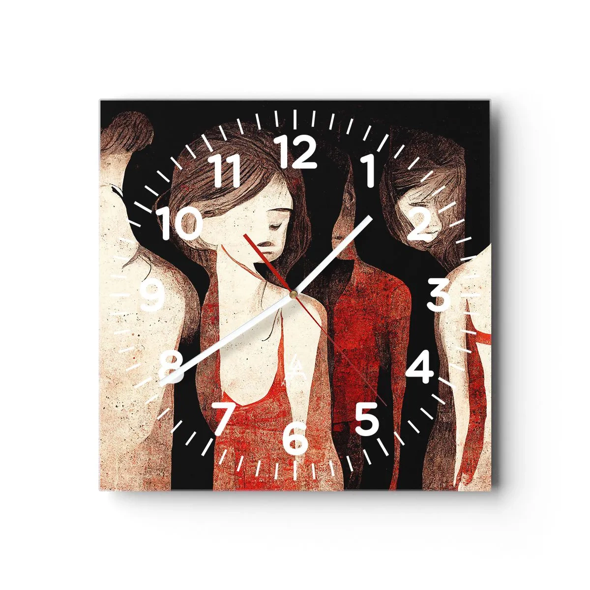 Wandklok - Klok - Madonna's van duisternis - 30x30 cm