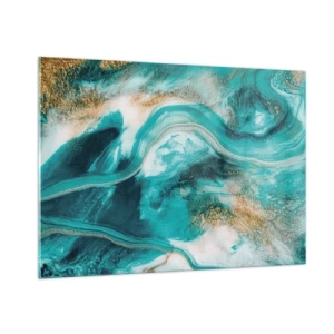 Schilderen op glas - De rivier van goud - 100x70 cm