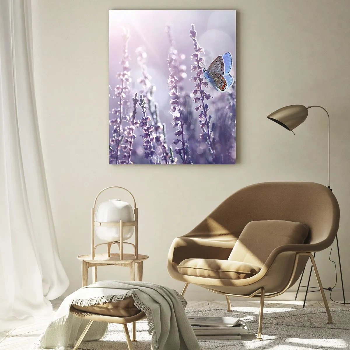 Schilderen op glas - Vlinder kus - 50x70 cm