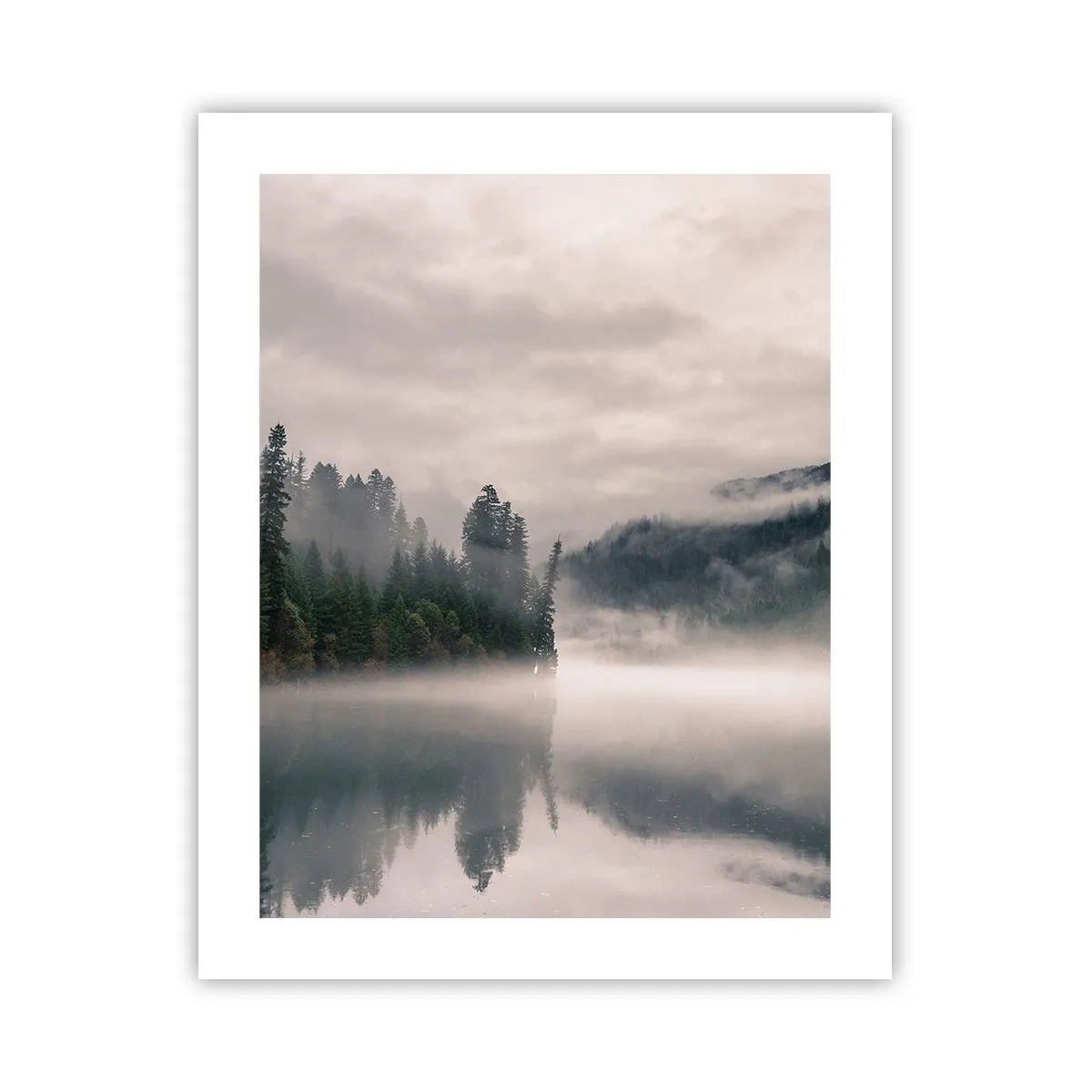 Poster - In reflectie, in de mist - 40x50 cm
