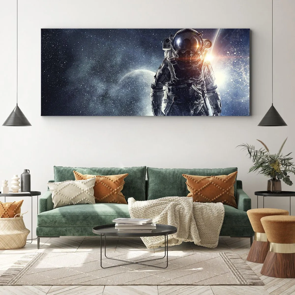 Schilderen op canvas - Ruimte avontuur - 100x40 cm