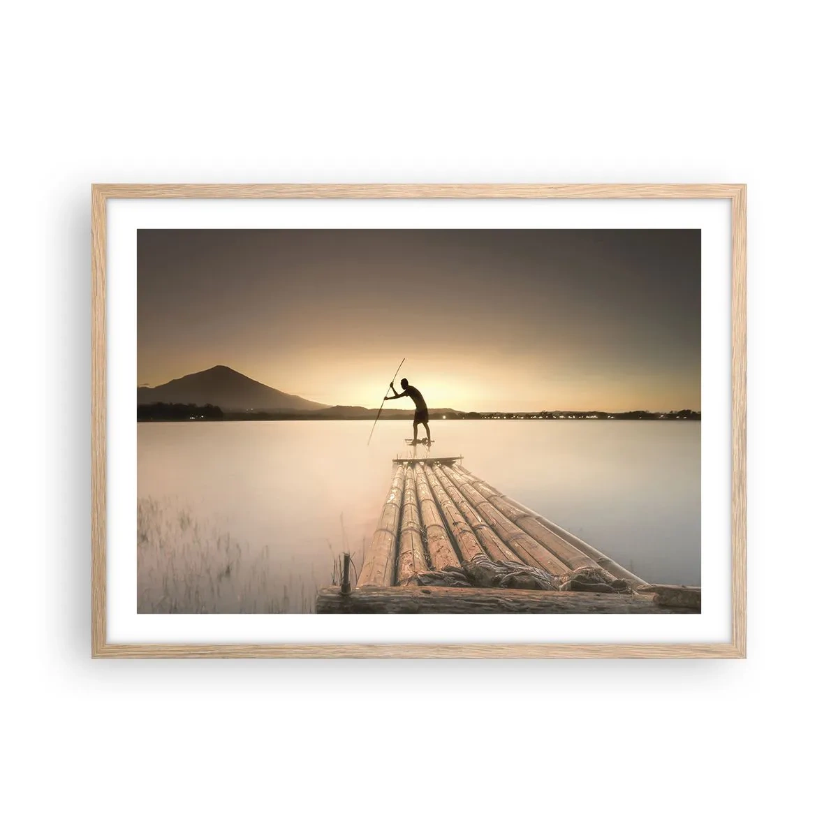 Een poster in een licht eiken lijst - Voor het slapen gaan - 70x50 cm