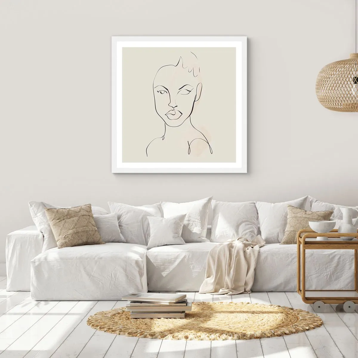Poster in een witte lijst - Een overzicht van sensualiteit - 40x40 cm
