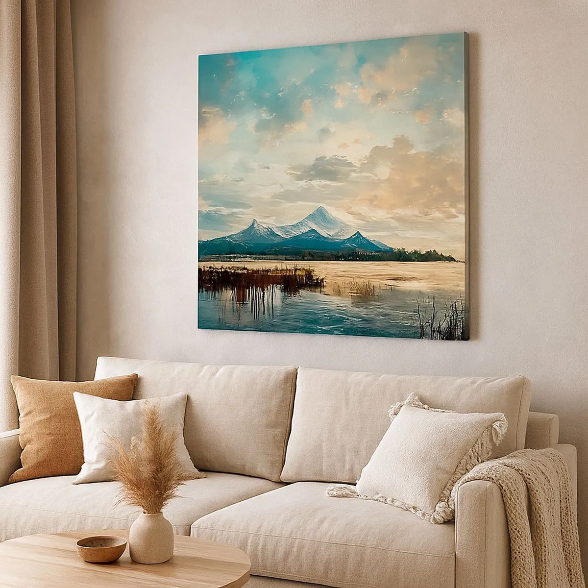 Schilderen op canvas - Onder bescherming van de hemel - 30x30 cm