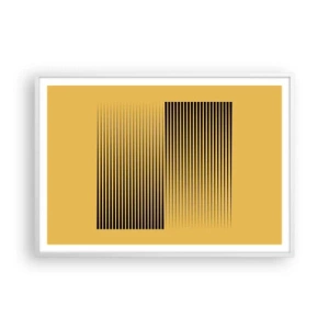 Poster in een witte lijst - Vierkant van tegenpolen - 100x70 cm