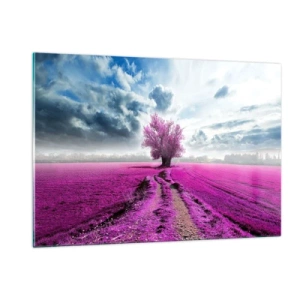 Schilderen op glas - Heide - heilige plek - 120x80 cm