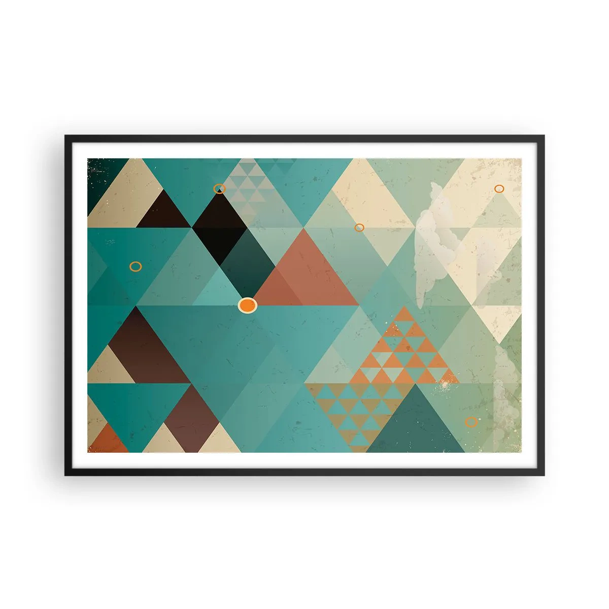 Poster in een zwarte lijst - Eenheid van veelheid, veelheid van eenheid - 100x70 cm