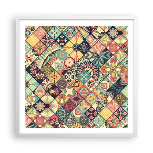 Poster in een witte lijst - Marokkaanse sfeer - 60x60 cm
