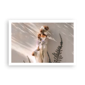 Poster - De zon en het meisje - 91x61 cm