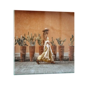 Schilderen op glas - Hippie-stijl - 30x30 cm