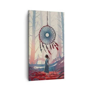 Schilderen op canvas - Een geheim ritueel van geluk - 45x80 cm