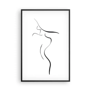 Poster in een zwarte lijst - Ongrijpbaar als een golf - 61x91 cm