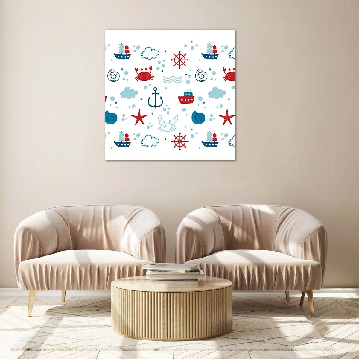 Schilderen op glas - Zee sprookje - 70x70 cm