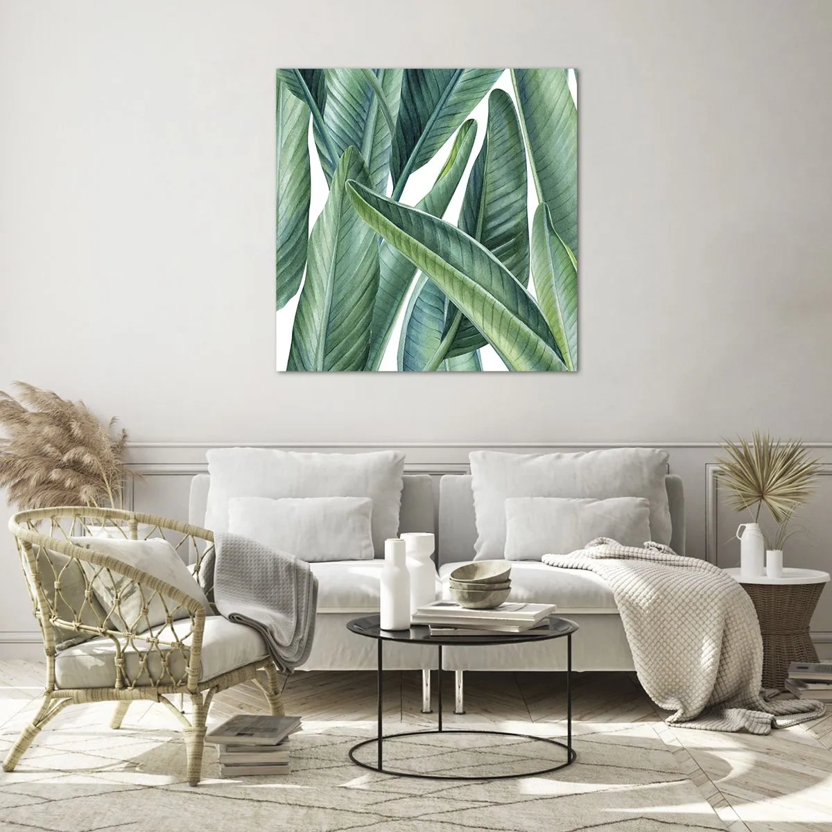 Schilderen op glas - Groen zelf - 30x30 cm