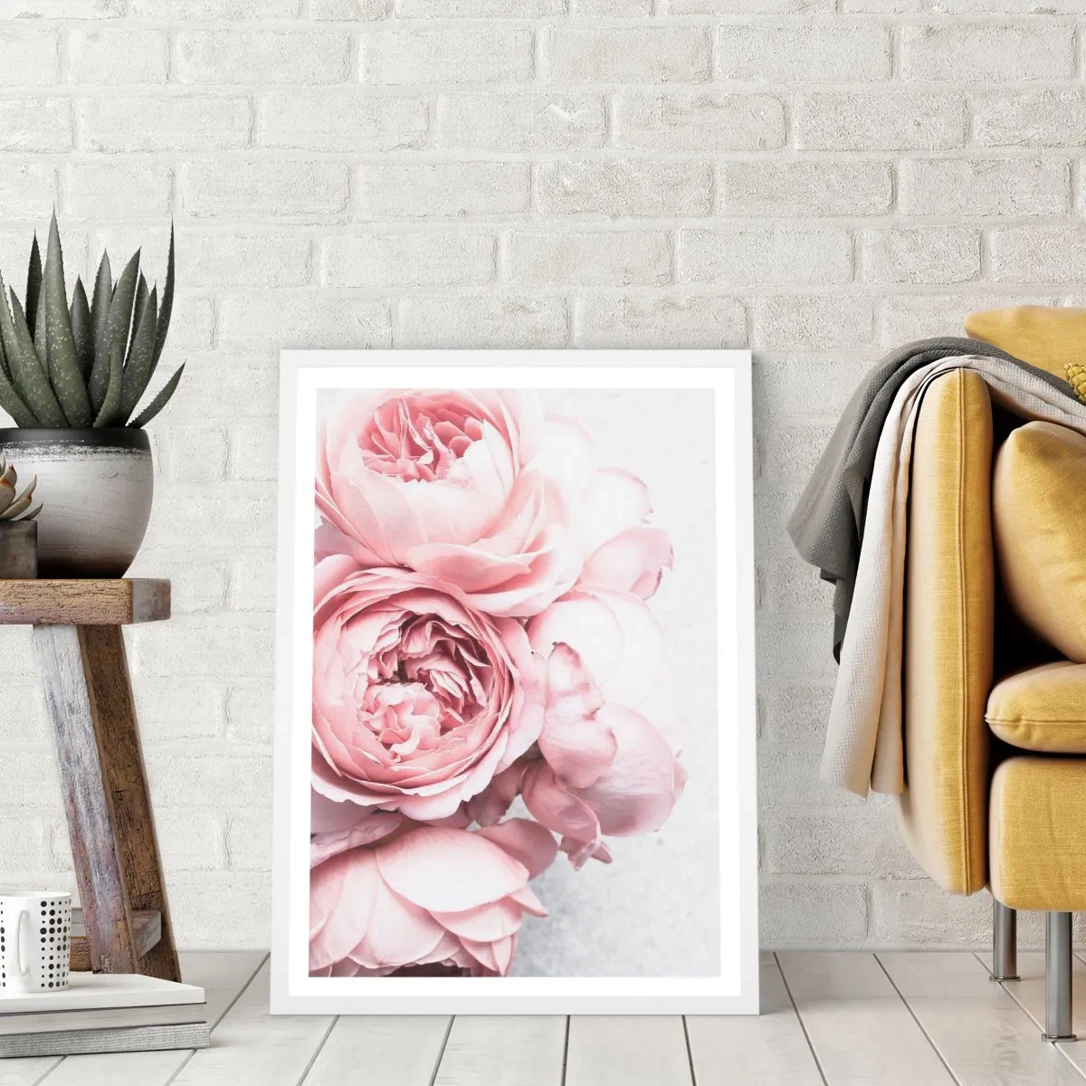 Poster in een witte lijst - Voor romantici - 30x40 cm