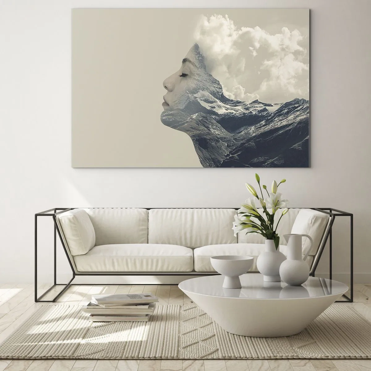 Schilderen op glas - De schoonheid van de elementen - 120x80 cm