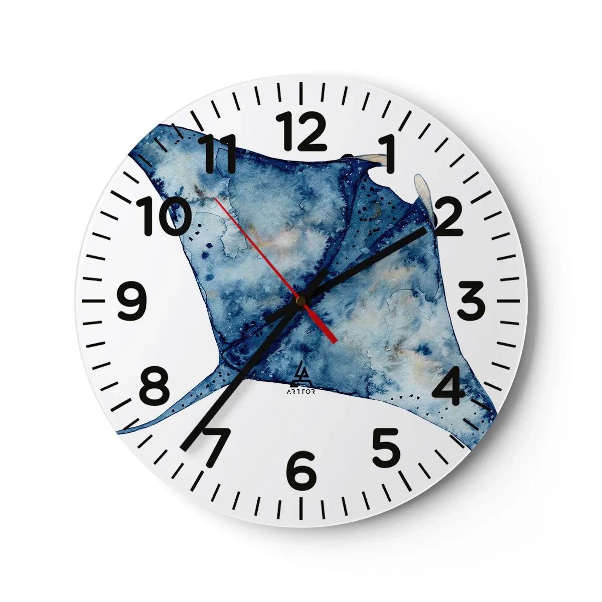 Wandklok - Klok - Leven in blauw - 30x30 cm
