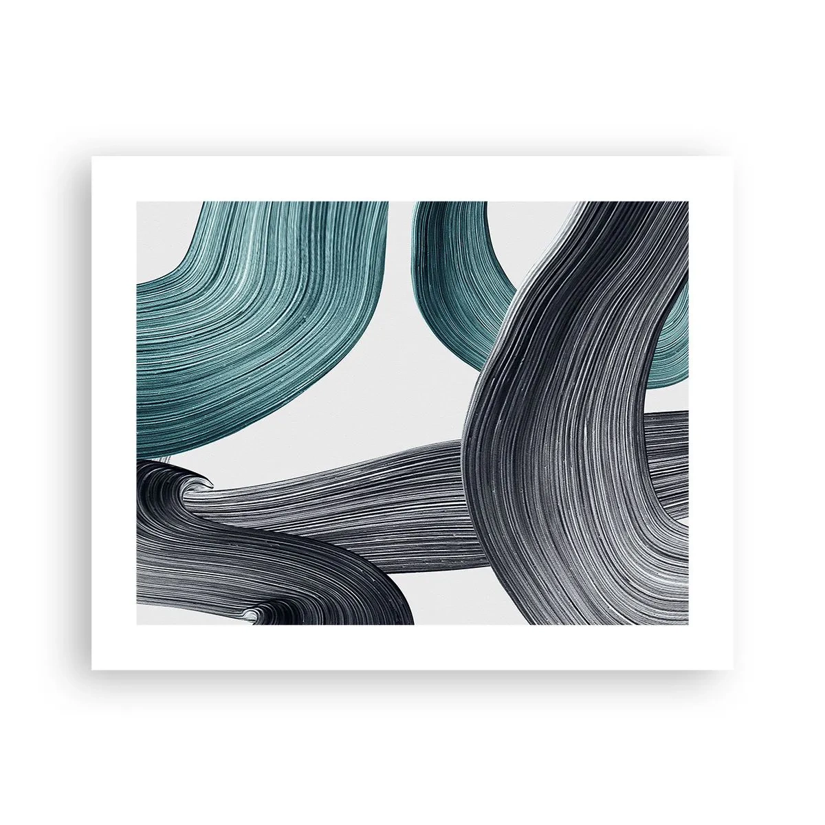 Poster - Smaragdgroene en zwarte paden - 50x40 cm