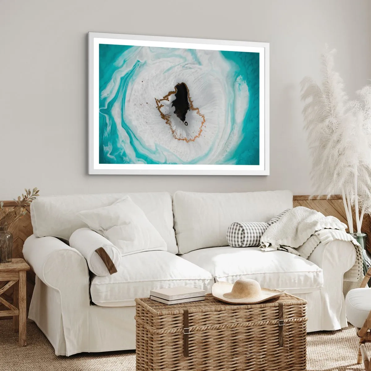 Poster in een witte lijst - Binnendringen - 40x30 cm
