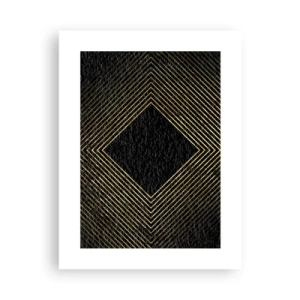 Poster - Geometrie in glamoureuze stijl - 30x40 cm