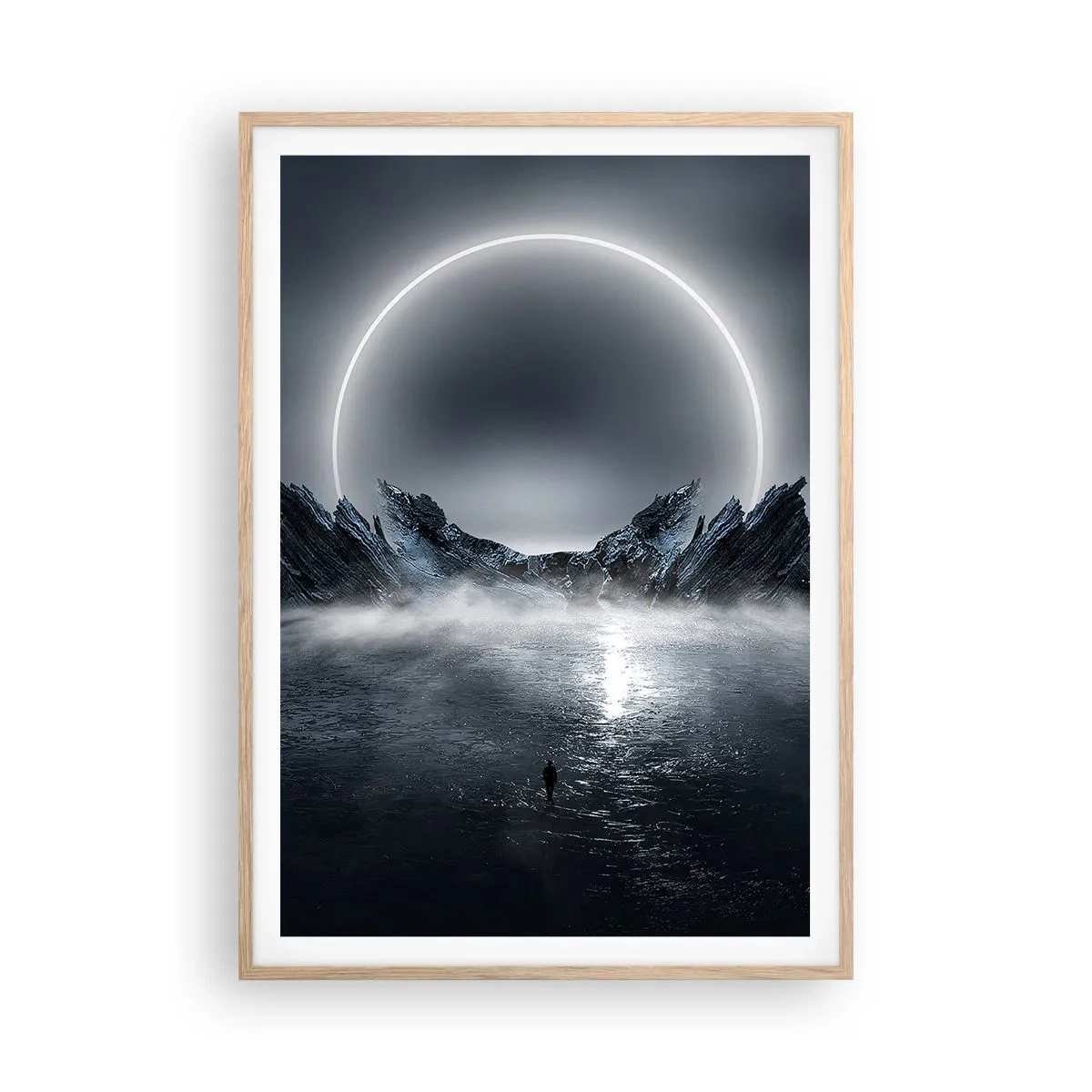 Een poster in een licht eiken lijst - Einde van het verhaal - 70x100 cm