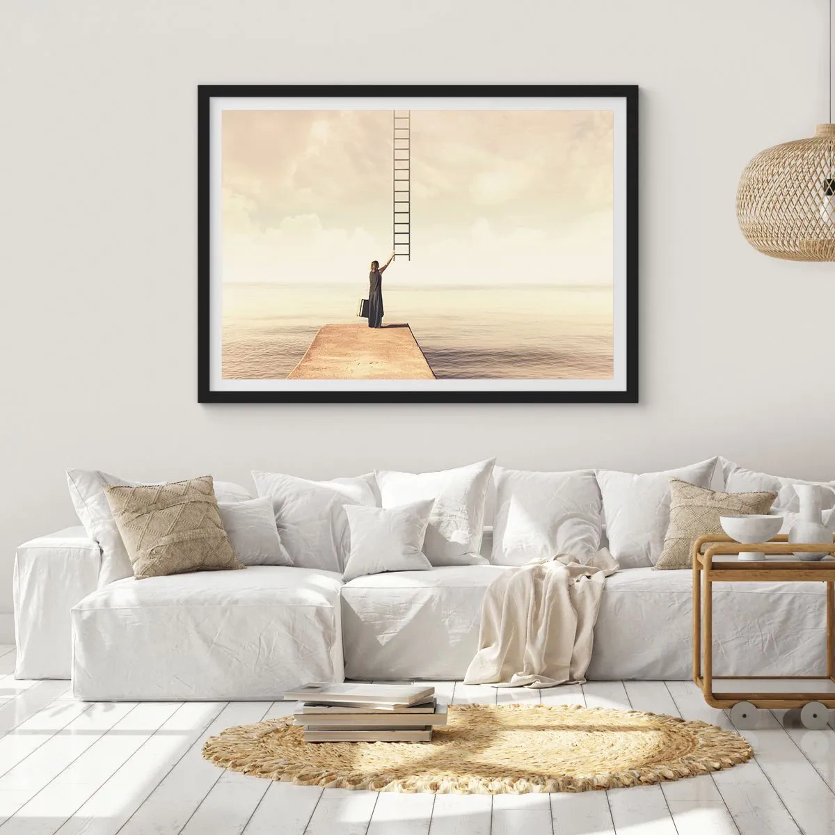 Poster in een zwarte lijst - Een magische reis - 70x50 cm