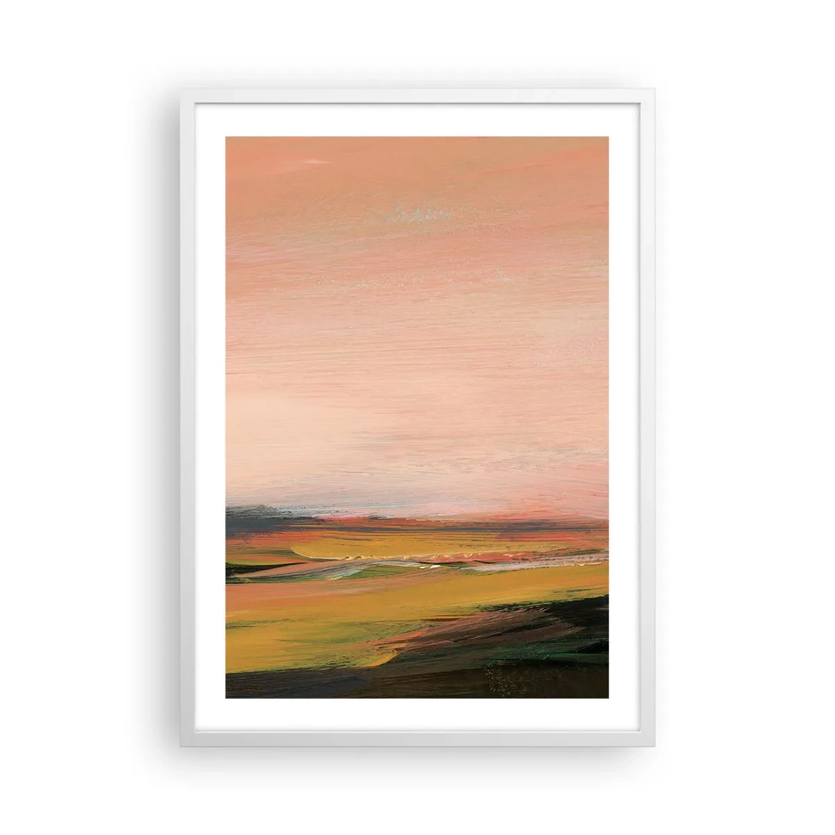 Poster in een witte lijst - In roze tinten - 50x70 cm