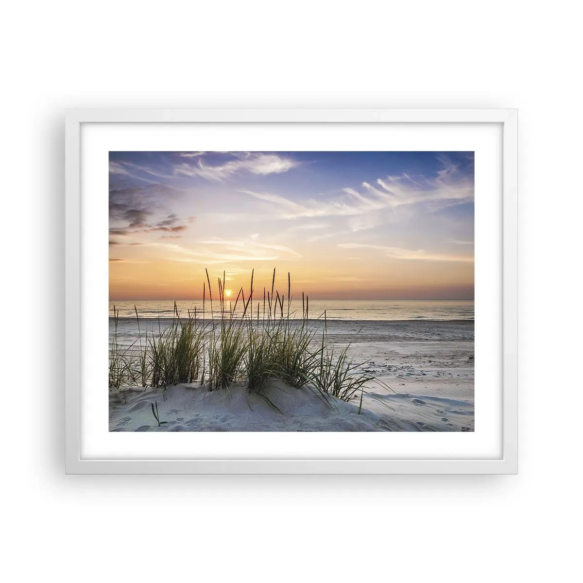 Poster in een witte lijst - Kijk, denk, voel - 50x40 cm