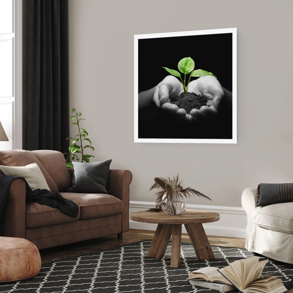 Poster - Ik hou van de natuur, ik bescherm haar - 40x40 cm