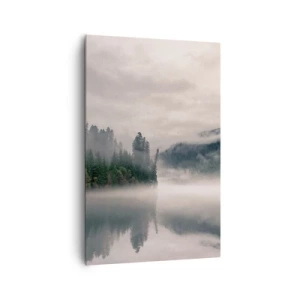 Schilderen op canvas - In reflectie, in de mist - 80x120 cm