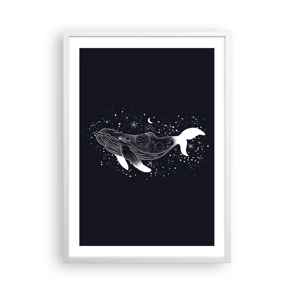 Poster in een witte lijst - In de oceaan van het universum - 50x70 cm